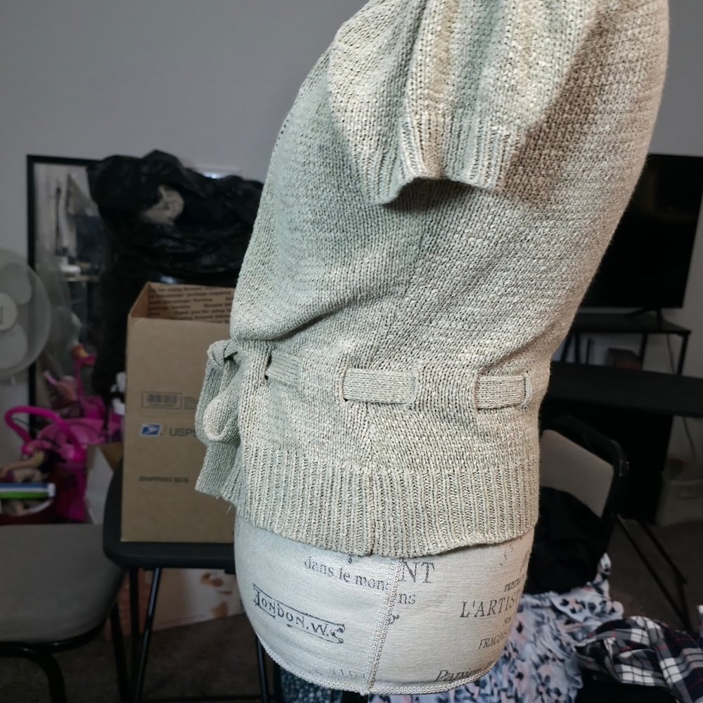 August Silk Beige Women's Cardigan - Picture 5 of 6